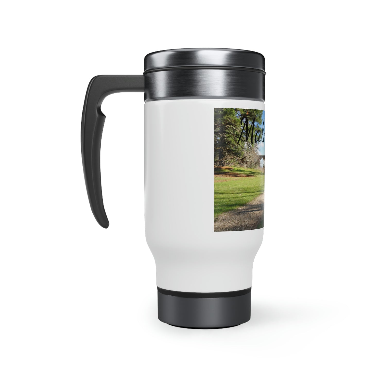 Stainless Steel Travel Mug with Handle, 14oz