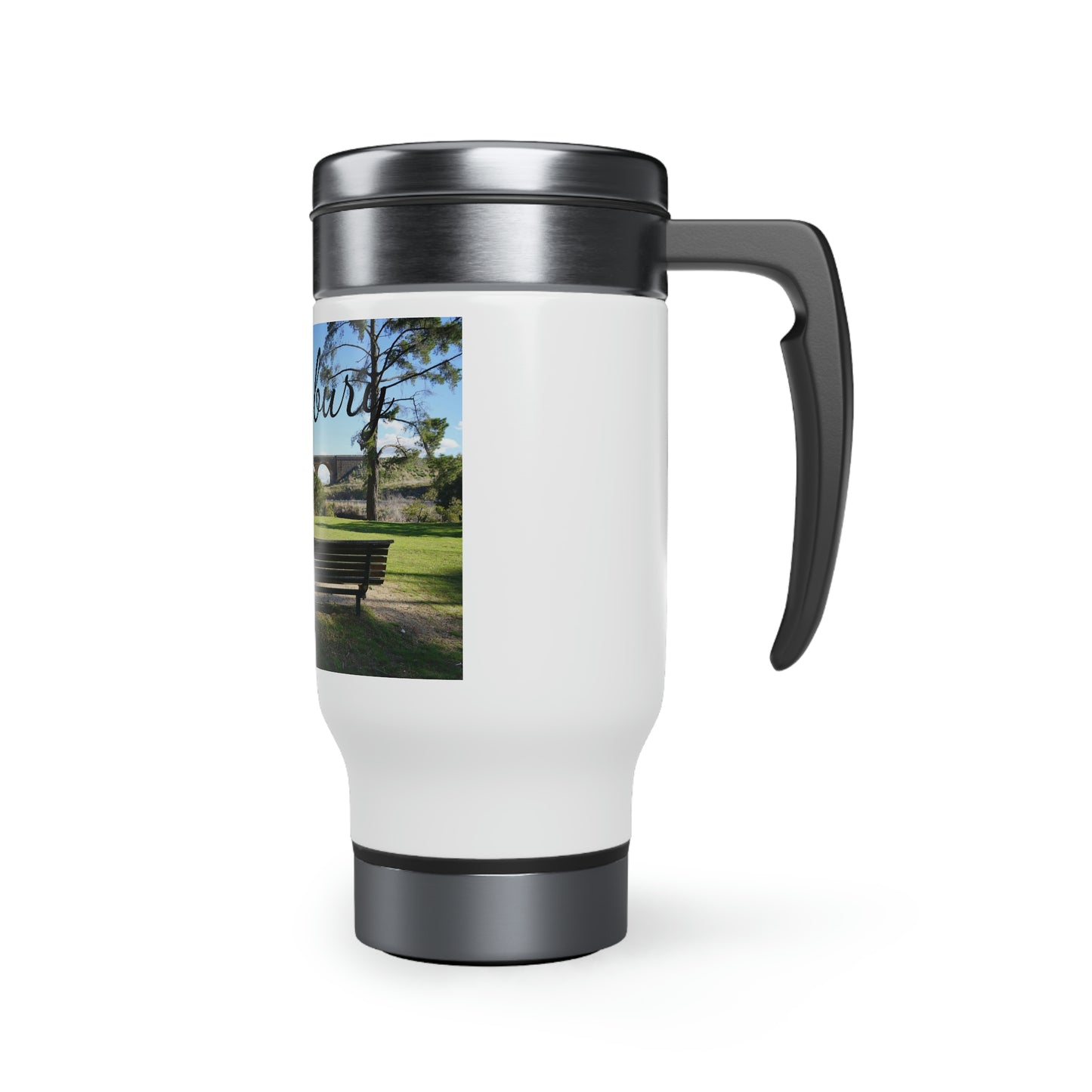 Stainless Steel Travel Mug with Handle, 14oz